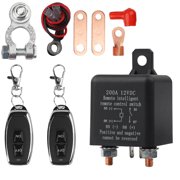 Supsupsiu Wireless Dual Remote Car Battery Disconnect Relay Master Kill Cut-off Switch 12V