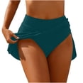 thumbnail image 3 of Feancey Swim Skirts with Briefs for Women Stretchy High Waist Mini Skirt Solid Color Casual Beach Short Skirt Pants Lightweight Comfort Athletic Skorts Multicolor L, 3 of 8