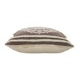 thumbnail image 4 of Laddha Home Designs Medallion Striped Square Throw Pillow - 20" - Brown and White - Set of 2, 4 of 9