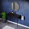 thumbnail image 3 of Claire 40 Ceramic Console Sink Matte Black Basin Gold Legs, 3 of 7