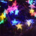 thumbnail image 3 of Wosthever LED impermeable solar al aire libre pentagrama cadena de luz estrella de cinco puntas cadena de luz decorativa estrella centelleante hada cadena Iluminación navideña Numero 3 Wosthever HA024763-03, 3 of 6