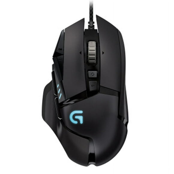 G502 High Performance Wired Gaming Mouse, HERO 25K Sensor, 25,600 DPI, RGB, Adjustable Weights, 11 Programmable Buttons, On-Board Memory, PC / Mac, Black