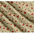 thumbnail image 3 of Soimoi Beige Cotton Cambric Fabric Bunny & Heart Printed Fabric 1 Yard 56 Inch Wide, 3 of 7