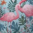 thumbnail image 5 of BCIIG Flamingo Plant Kitsch Bathroom Decor Set with Hooks, Colorful Luxurious Graphic Print Polyester Fabric Fashion Shower Curtain, Waterproof and Easy to Install 60x72, 5 of 7