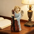 thumbnail image 2 of Angel Playing Cello Figurine – Hand-Painted Resin Music Angel Statue, 7.09 Inches, Perfect for Religious and Holiday Decorations, Ideal Gift for Music Lovers, 2 of 9