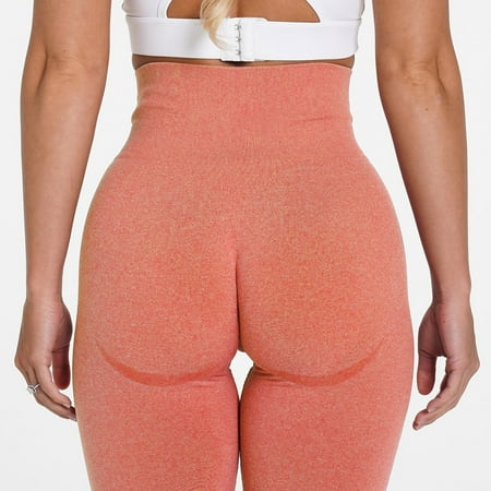 

HOMBOM Pajama Pants Summer Casual Fitness Pants Tight-fitting Stretch Hip-Up Yoga Pants Orange L(8)