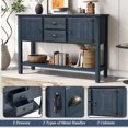 thumbnail image 4 of MEETFAV Kitchen Sideboard Storage Buffet Cabinet with 2 Drawers for Dining Room, Living Room, Navy Blue, 4 of 8