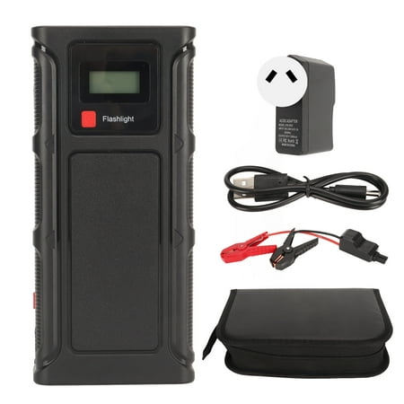 12V Portable Car Starter 2000A Peak 18000mAh Digital Display Jump Starter Battery Pack with LED Light SOS POS 100?240V AU Plug