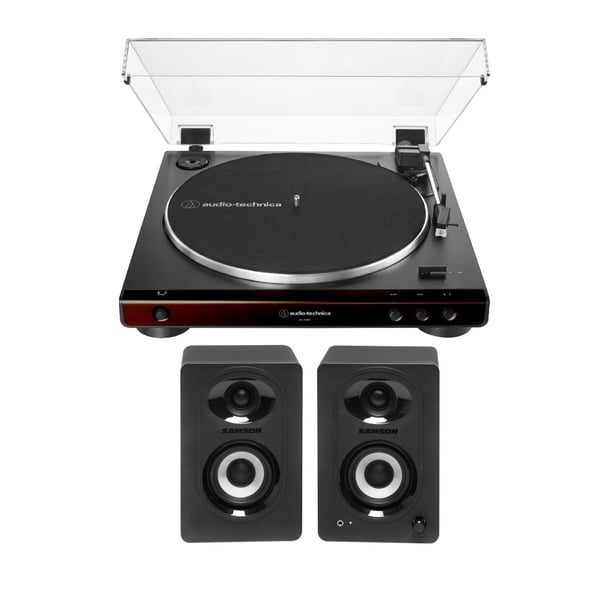 AudioTechnica ATLP60X BeltDrive Stereo Turntable (Brown) with