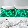 thumbnail image 5 of Marble Magma Queen Sheets Modern Geometric Bed Set, Turqoise Green Bed Sheets Set Fire Flame Sheet Set, Aesthetic Artwork Bedding Set Super Cozy 4pcs with 2 Pillowcase, 5 of 6