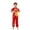 1-Red191, variant on Toddler Boys Traditional Martial Arts Uniform Short Sleeve Top Pants Embroidery Practice Outfit