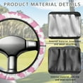 thumbnail image 4 of ZUXONGSY Pink Cow Print Golf Cart Steering Wheel Cover Car Interior Accessories Universal Club Car Steering Wheel Cover Feels Good in Handling Steering Wheel Cover Gifts for Women Girls, 4 of 7