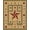 Tan Red Mustard, Pattern 11, variant on ODIKA Lettering Distressed Farmhouse Border Primitive Folk Vintage Playful Expressive for Playroom, Bedroom, Reading Nook, Pet Friendly & Kids Safe Play