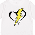 thumbnail image 4 of Inktastic Lightning Bolt Heart Boys or Girls Long Sleeve Toddler T-Shirt, 4 of 5