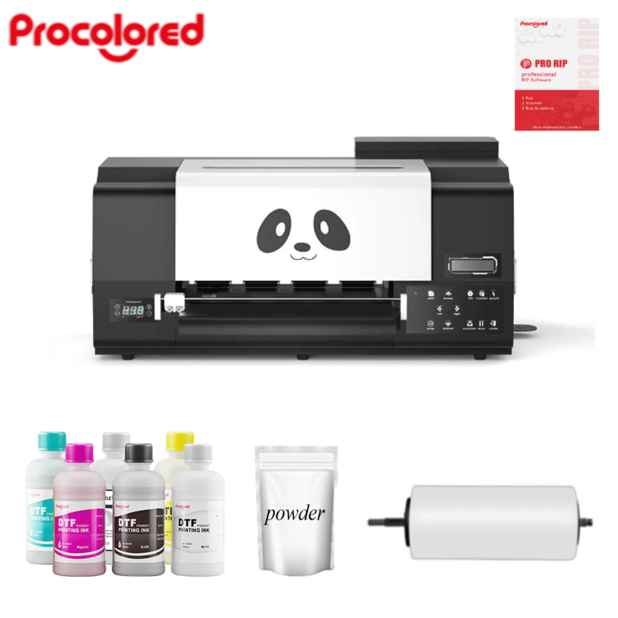 Punehod DTF Printer A3 L1800 DTF Apparel DIY Printing Bundle Kit with Oven