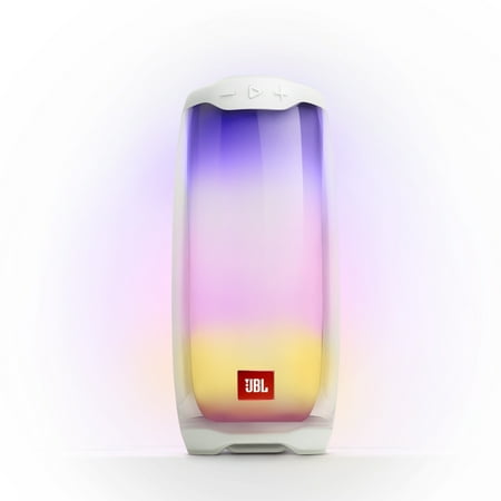 JBL Pulse 4 Waterproof Portable Speaker with Light Show and Sound - White