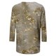thumbnail image 4 of Gibobby Blusa Termica Mujer Blusa de manga corta con botones y cuello redondo a la moda informal con estampado para mujer（Rosa Dorado， XXL), 4 of 5