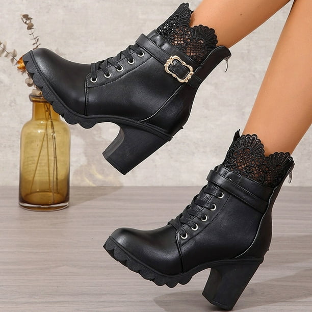 Marc Jacobs Ankle Boot Heeled Hiking Boots Womens Platform Boots