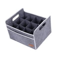 thumbnail image 1 of Portabotellas de vino, cesta para botellas de vino para vacaciones, regalo de vino de Navidad, caja de almacenamiento plegable para 12 botellas para, 1 of 9