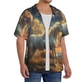 thumbnail image 2 of Kdxio Men's Hawaiian Shirt for Men Short Sleeve Shirt Starry Sky White Horse Summer Casual Holiday Beach Button Down T-Shirts, 2 of 5