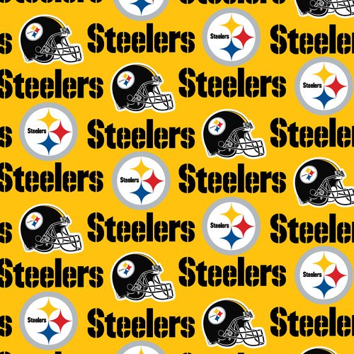 NFL Pittsburgh Steelers Cotton Fabric, per Yard - Walmart 