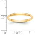 thumbnail image 4 of 14K Yellow Gold 14Ky 2mm Ltw Half Round Band Size 8.5 Made In United States hrl020-8.5, 4 of 5