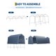 thumbnail image 4 of Qinaqin 7 x 15 Ft Portátil Almacenamiento Shed Outdoor Carport Shelter con Roll Up Zipper cm de Profundidadoors, 4 of 8