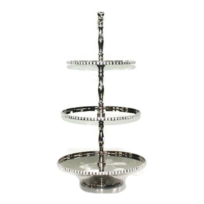 Jiallo 3 Tier Nickel Plated Cake Stand With 31 75 Chatons In Silver Walmart Com Jiallo 3 Tier Nickel Plated Cake Stand With 31 75 Chatons In Silver Walmart Com