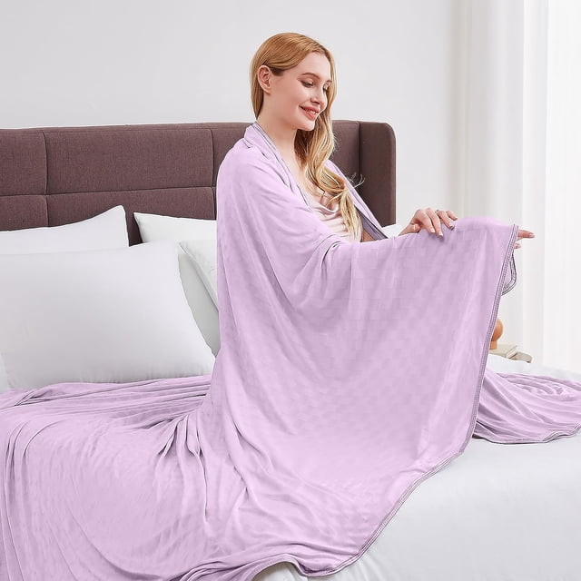 Cooling Blanket, Summer Cooling Blankets for Hot Sleepers, Arc-Chill Q-Max>0.5 Cool Fiber, Oeko-TEX 100% Certified, Soft, Breathable, Double-Side Bed Throw,Keep Cool for Adults Kids 50"x70"