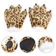 thumbnail image 4 of 1 Pair Animal Furry Claw Paw Gloves Plaything Leopard Paw Gloves Costume Accessories, 4 of 4