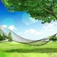 thumbnail image 5 of Nylon Mesh Breathable Outdoor Hammock | Portable Lightweight Camping, Hiking, Backyard Use | Strong Multi-Strand Tie Straps | 220lb Capacity | 106"x31" Large Size | Ventilated Design, 5 of 9