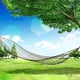 thumbnail image 5 of Hamaca de malla con correas de corbata - Hamaca grande portátil de camping exterior transpirable de nailon para senderismo y jardín, capacidad de 220 lb, 5 of 9