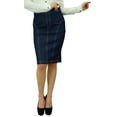 thumbnail image 7 of Bimba Women's Side Slits With Zipper High Waist Denim Pencil Skirts, 7 of 7