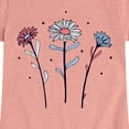 thumbnail image 3 of Instant Message - Red White Blue Daisies - Toddler & Youth Girls Short Sleeve Graphic T-Shirt, 3 of 6