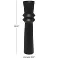 thumbnail image 4 of DecMode 38" Tall Art Deco Fluted Floor Black Metal Vase, 4 of 13