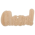 thumbnail image 1 of Cheers Fun Text Wood Holiday Christmas Tree Ornament Unfinished DIY Pre-Drilled Craft, 1 of 7