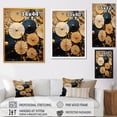 thumbnail image 4 of Designart "Elegant Explosions Gold and Black Paint" Fashion Framed Wall Art - Modern Yellow Fireworks Bedroom Framed Canvas Wall Art, 4 of 6