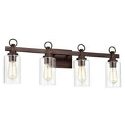 29 in. Exton Transitional 4 Light Bath Vanity Fixture, Oil Rubbed Bronze