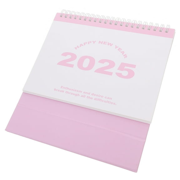 LEORX Aesthetic Pink Desk Calendar 2025 for Detailed Daily Planning