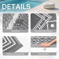 thumbnail image 3 of DEORAB Outdoor Rugs Waterproof Plastic Straw Camping Carpet Reversible Patio Outside Mat 5'x8',Grey & White, 3 of 8