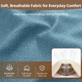 thumbnail image 3 of Millsilo 3-Piece High Back Rocking Chair Cushion Set, 52" Seat & Back Support with Detachable Neck Pillow, Non-Slip Bottom & Ties— Blue, 3 of 8