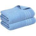 thumbnail image 5 of Infinitee Xclusives Spa and Hotel Quality Turkish Cotton 2 Piece Blue Bath Towels Set, 5 of 9