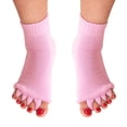 thumbnail image 1 of 1 Paire de Chaussettes d'Alignement des Pieds Yoga Gym Massage Ouvert Toe Separator Mi-Toe Socks, 1 of 5