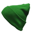 thumbnail image 4 of Daily Knited Plain Beanie - Stay Warm Stylish Stretchy Soft Beanie Hats for Men and Women, 12 inch, Green, 4 of 7