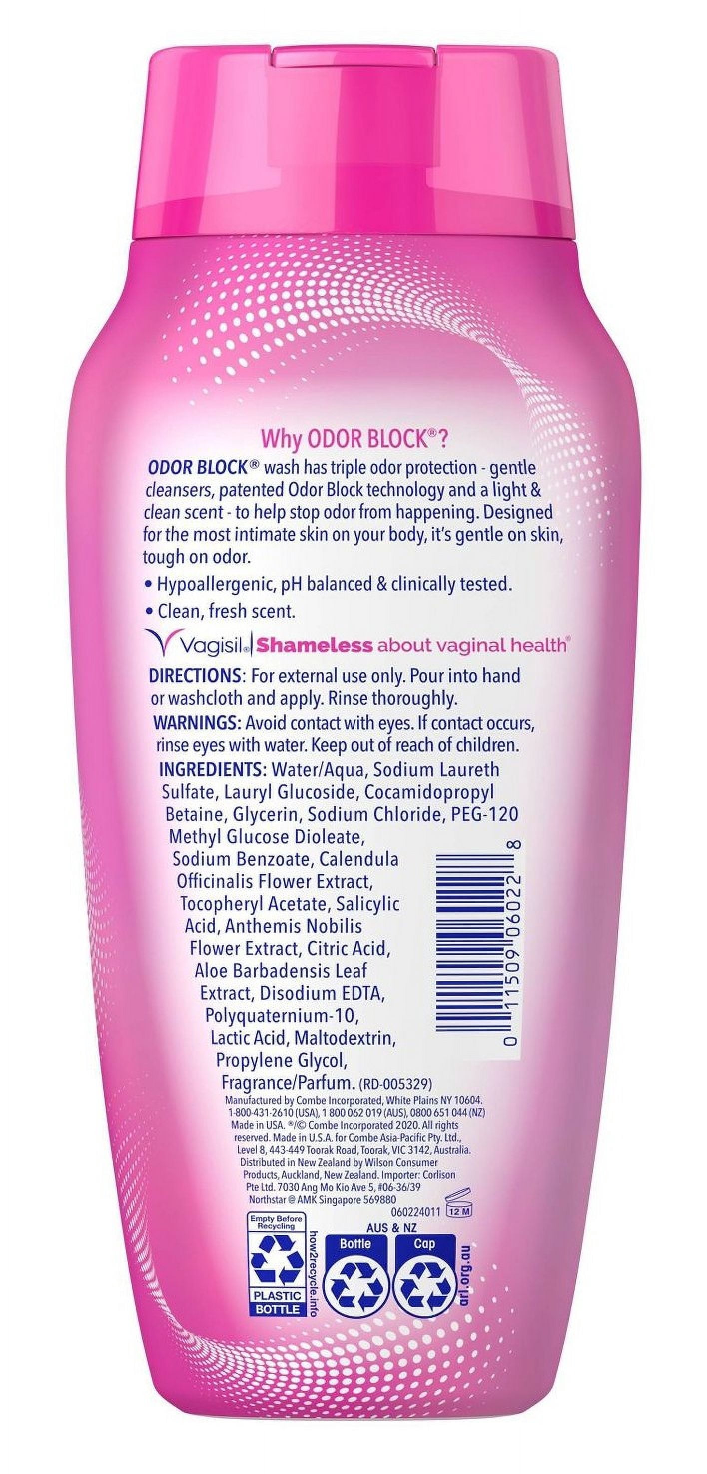 Vagisil Daily Intimate Wash Odor Block 12oz (Pack of 3)