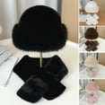 thumbnail image 3 of Eosunjian High-quality Hat Scarf Winter Fuzzy Hat Scarf Set for Women Faux Fur Collar Wrap Scarf Thickened Plush Warm for Weather Soft Comfortable Accessories, 3 of 8