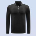 thumbnail image 2 of Jalioing Men's Casual Shirts Solid Color Long Sleeve Collared Stretchy Golf Shirts Business Casual Button Work Tops, 2 of 5