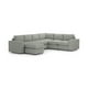 thumbnail image 1 of Sala Seccional Modular Esquinera Adapti 6 Plazas Reposabrazo Ancho + Otomano Gris Niebla, 1 of 9