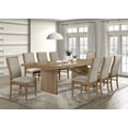 thumbnail image 2 of Adina 9-piece Extension Dining Set Distressed Light Brown, 2 of 15