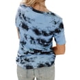 thumbnail image 3 of Idoravan Womens Casual V-Neck T-Shirt Printed Short Sleeve Loose Tops, 3 of 5